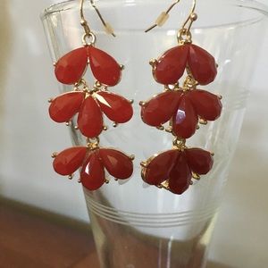 Red Fashion Chandelier Earrings